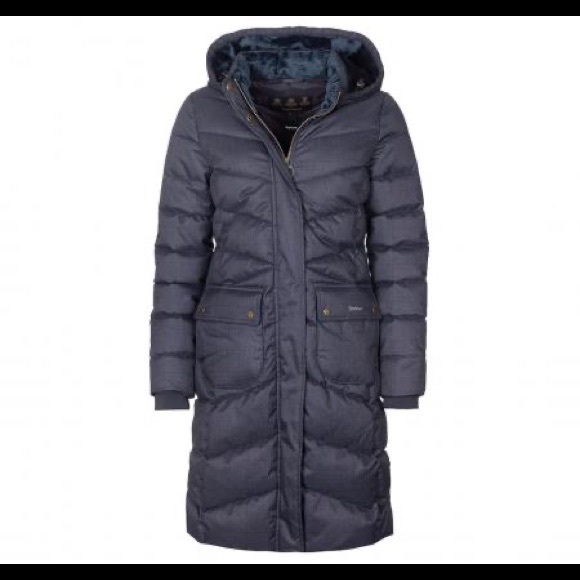 Barbour Jackets \u0026 Coats | Barbour Womens Kingston Quilted Parka. Navy Check. Sz. 8 US (12 UK) 4 US (8UK) | Color: Blue | Size: 4 | Dlkindc's Closet